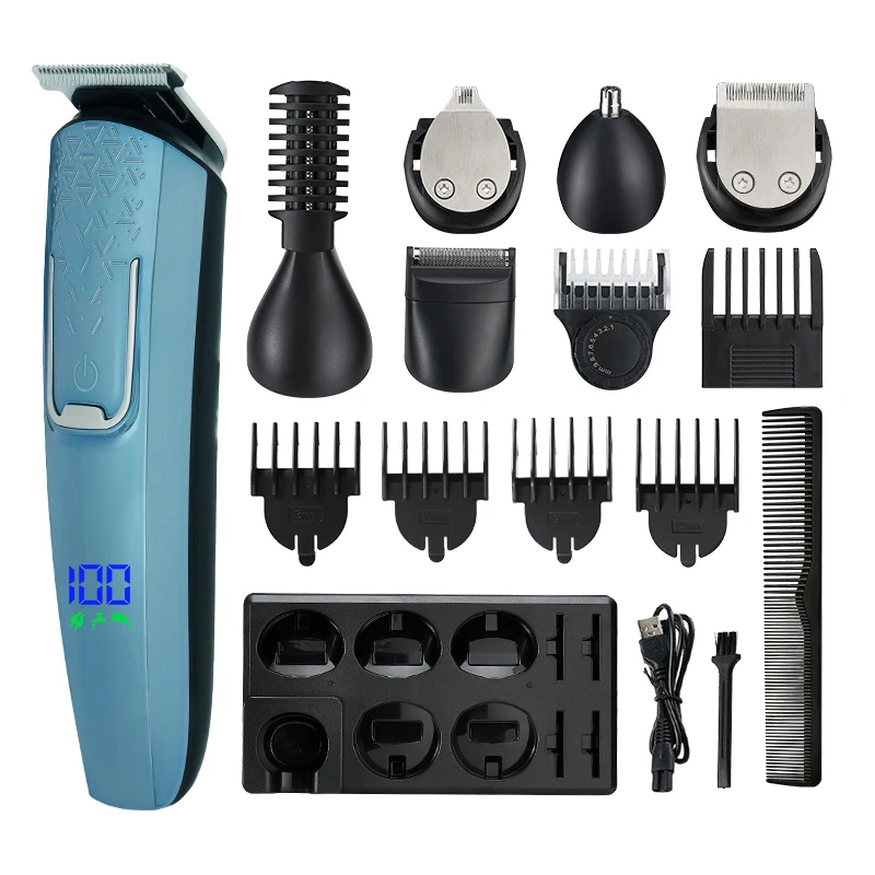 

All in one Beard Trimmer Men Hair Trimmer Hair Clippers Mustache Nose Facial Body Hair Cutting Shaver Razor Grooming Kit