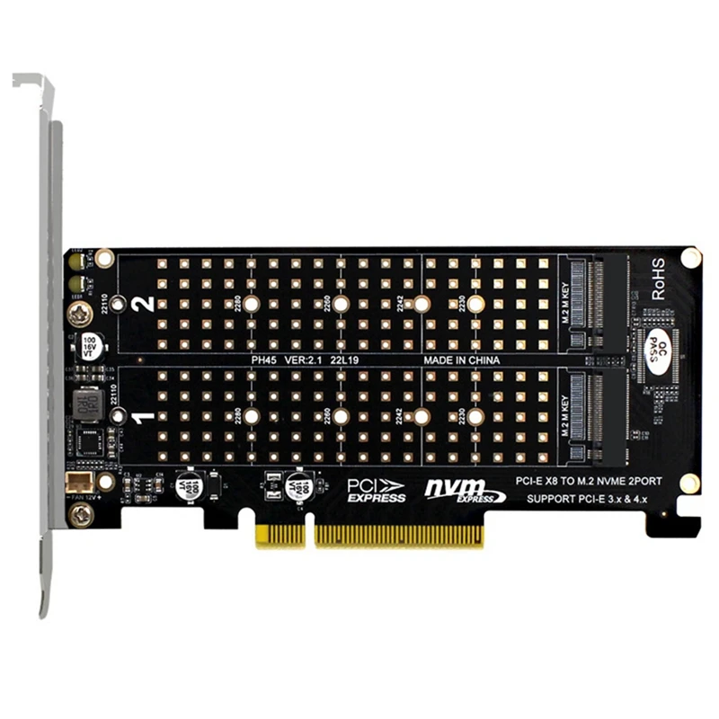 

Плата расширения RAID NVME M.2 M KEY SSD Расширенная двойная Плата расширения NVME RAID PCI-E X8