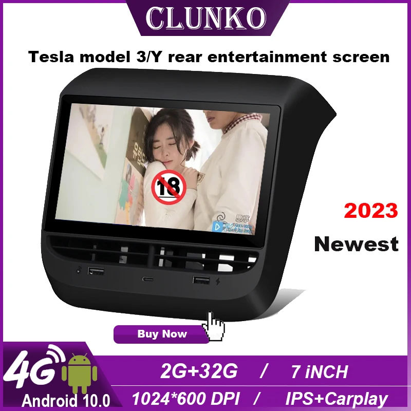 

CLUNKO 2023 Rear Seat LCD Entertainment System for Tesla Model 3 Tesla Model Y Touch Screen Rear seat Heating Front Seat Control