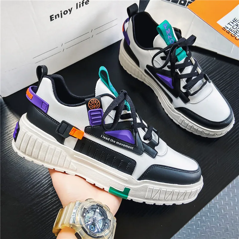 Мужские летние повседневные туфли удобные дышащие на толстой подошве модная