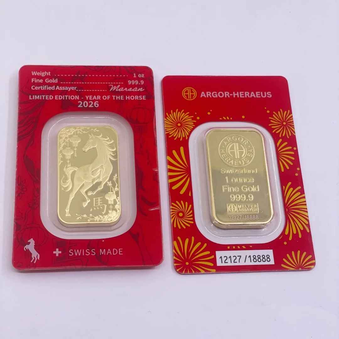 Фото Медный слиток с позолотой 24K (1-100 г) с серийным номером, в герметичной упаковке, для металлических изделий №3