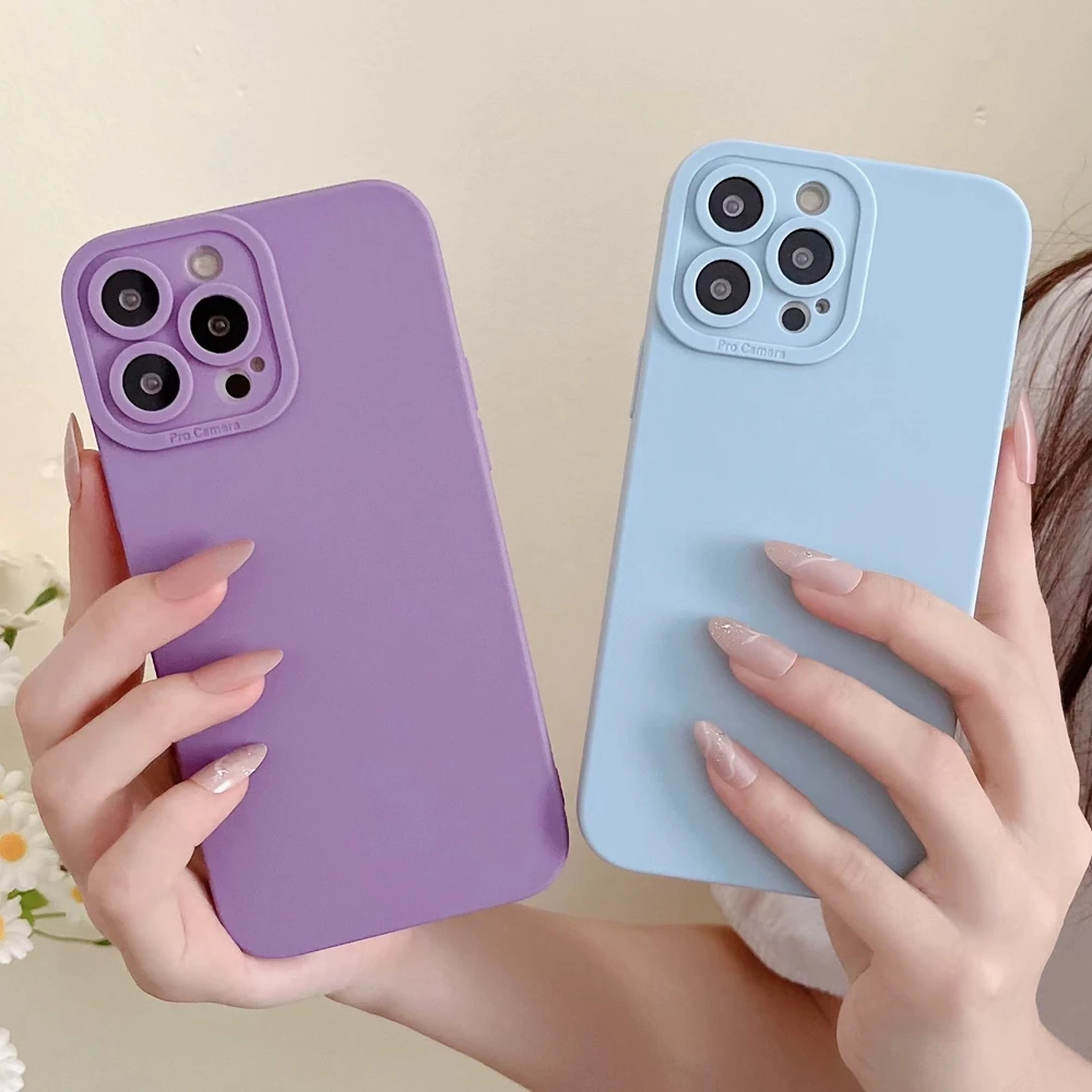 

Phone Case for VIVO Y75 Y67 Y55S Y33S Y15S Y21 Y33T Y73S Y72 Y52 Y53 Y71 Y83 Y66 Case Purple Blue Ultra Thin Silicone Back Cover