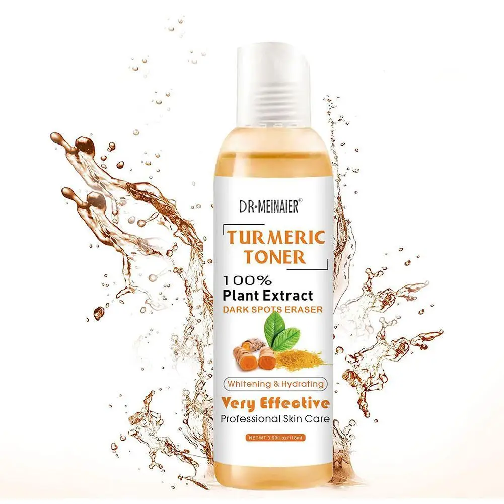 

118ML Turmeric Face Serum Whitening Dark Spot Remover Acne Scar Bright Skin Corrector Facial Essence Improve Roughness Skin Care