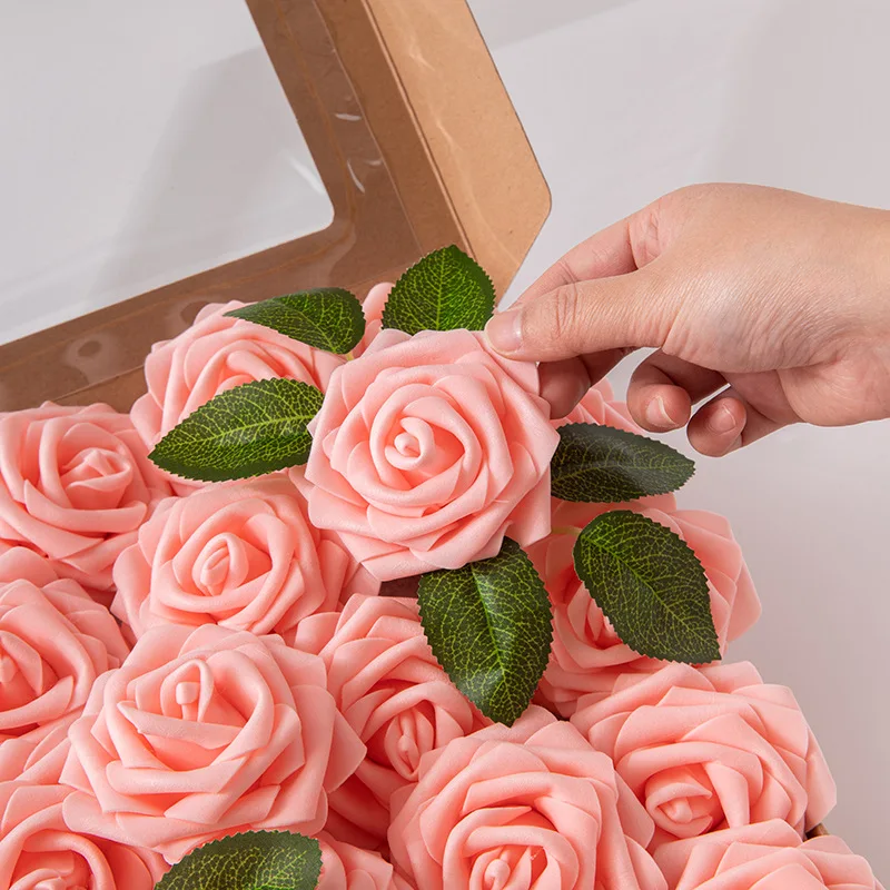 

10/20/30 Heads 7CM Artificial PE Foam Rose For Party Home Decoration Flowers Wedding Birthday Decorative Scrapbooking DIY Flower