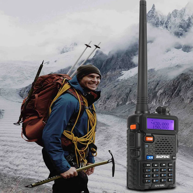 2pcs dual band two way radio baofeng uv 5r walkie talkie 5w 128ch uhfvhf 136 174mhz400 520mhz ham radios free global shipping