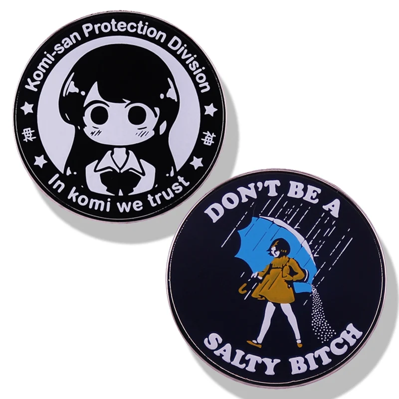 

Don't Be A Salty Girl Morton Meme Brooch Enamel Pin Brooches Metal Badges Lapel Pins Denim Jacket Jewelry Accessories Gifts
