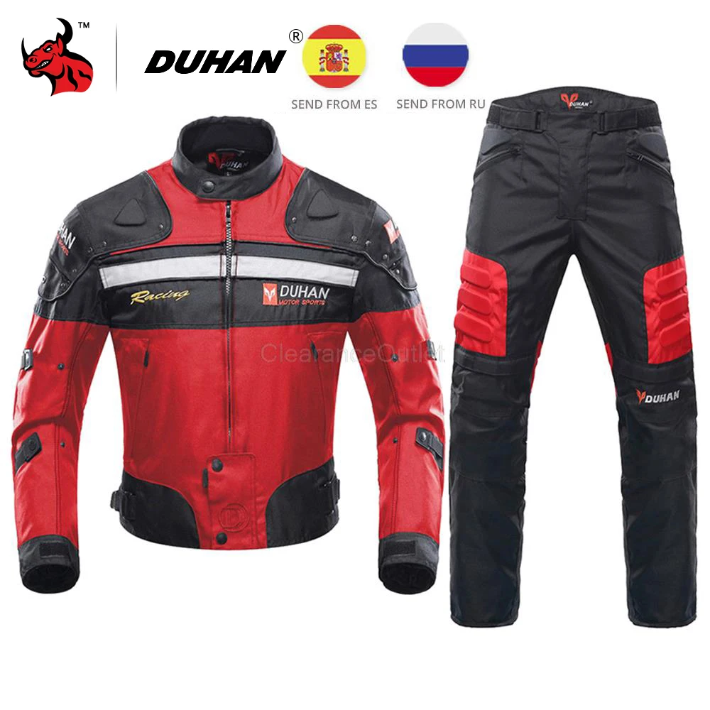 

DUHAN Motorcycle Jacket Men Motocross Suit 4 Season Moto Motorbike Riding Jacket Moto Racing Set Detachable Linner