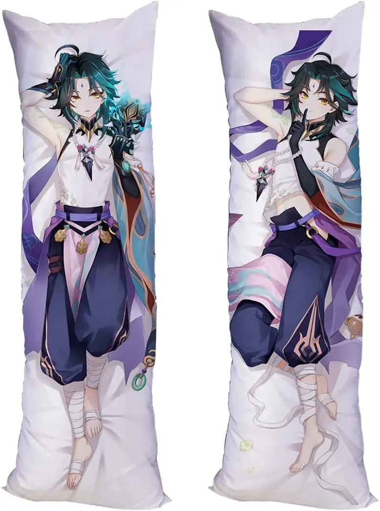 

Genshin Impact boy Xiao ZhongLi Two-dimens Dakimakura sexy Hugging Body,Pillow cover,40*120CM,180*60CM