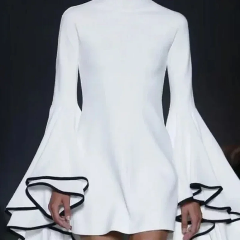 Beautyblue белое пляжное платье женские мини-платья новое элегантное с рюшами и