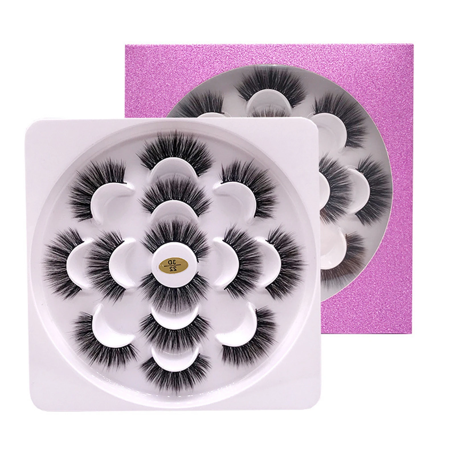 

7 пар натуральных завивающихся накладных ресниц Премиум пушистые объемные длинные ресницы для красоты блоггер макияж для любителей исполь...