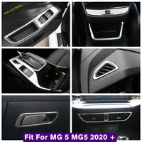 accessories glass lift button air ac gear shift head light control panel decor cover trim for mg 5 mg5 2020 2021 silver interior