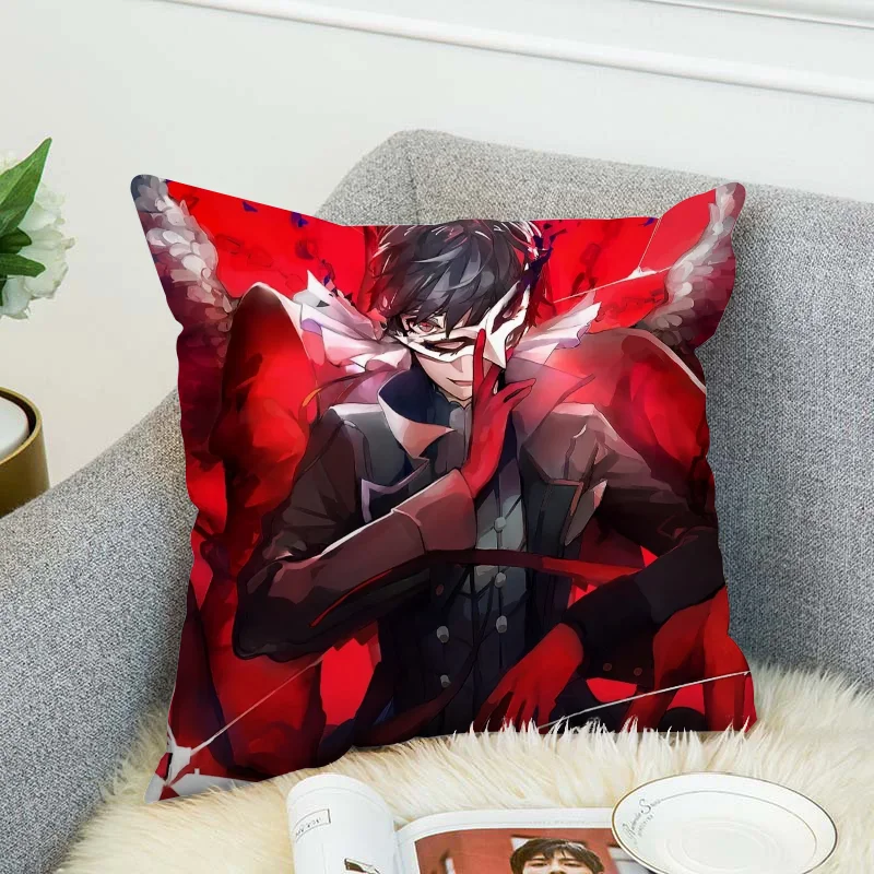 Laumango декоративный чехол для подушки Persona 5 насыщенный 45x45 вязаный