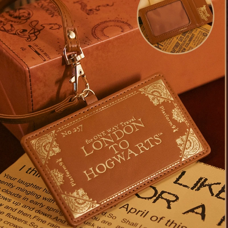 

Leather Card ID Credit Card Holder Paper Craft Book Case Organizer Business Collection Storage Container Vintage Platform Ticket