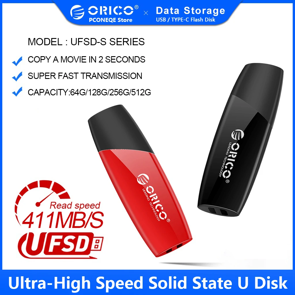 

USB-флеш-накопитель ORICO UFSD 411, 512 дюйма, 256 ГБ, 128 ГБ, 64 ГБ