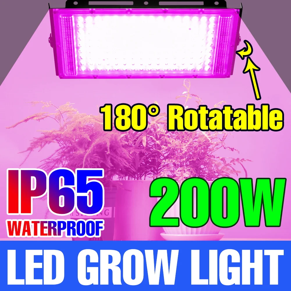 

200W LED Plant Light Full Spectrum LED Grow Lamp 220V Phyto Fito Light IP65 Waterproof LED Lamp For Hydroponic Plant Growth Tent