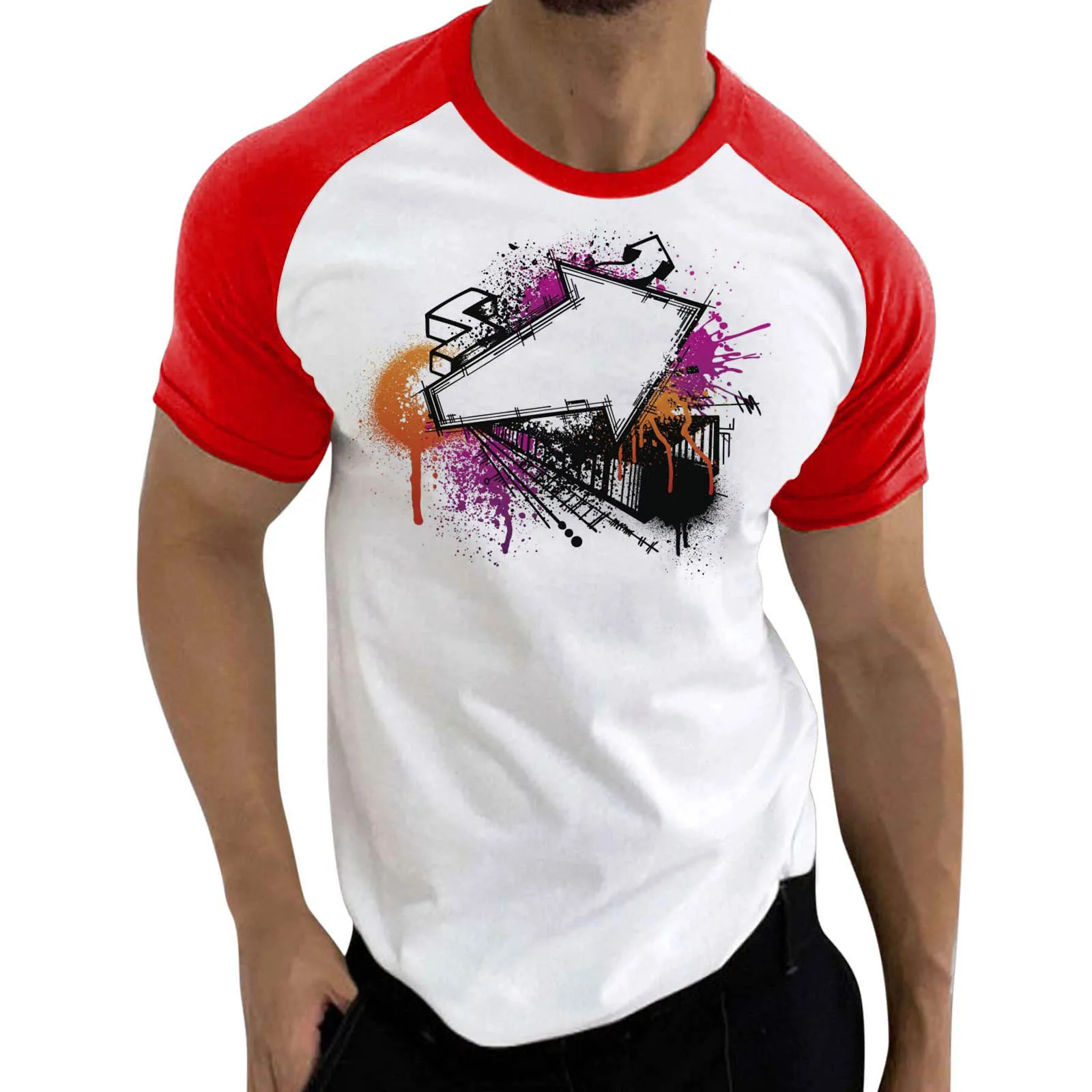 

Футболка мужская с коротким рукавом и круглым вырезом, с принтом