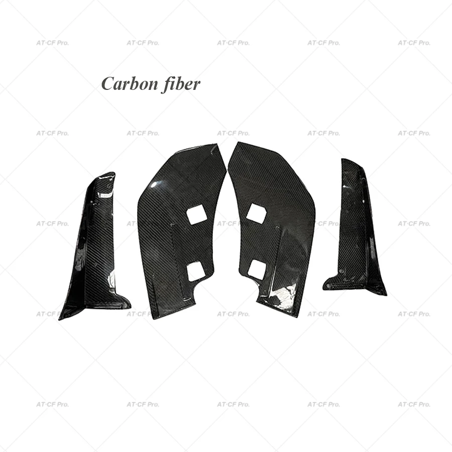 Матовый черный/натуральный бампер из углеродного волокна угловой боковые