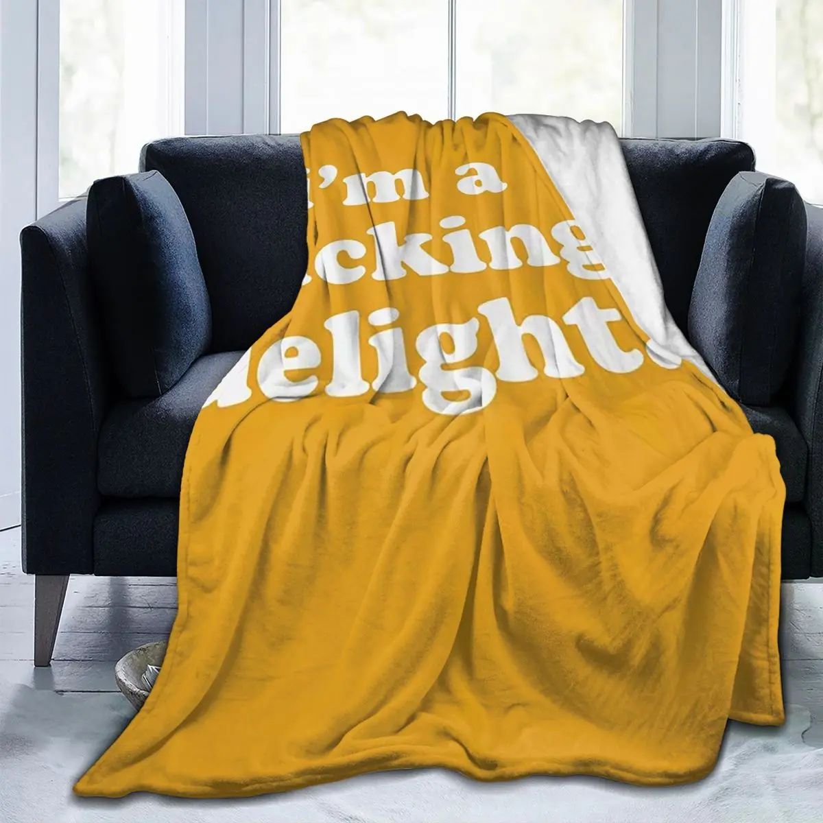 

Im A Fucking Delight Funny Quote Blankets Flannel Decoration Portable Ultra-Soft Throw Blanket for Bedding Couch Rug Piece