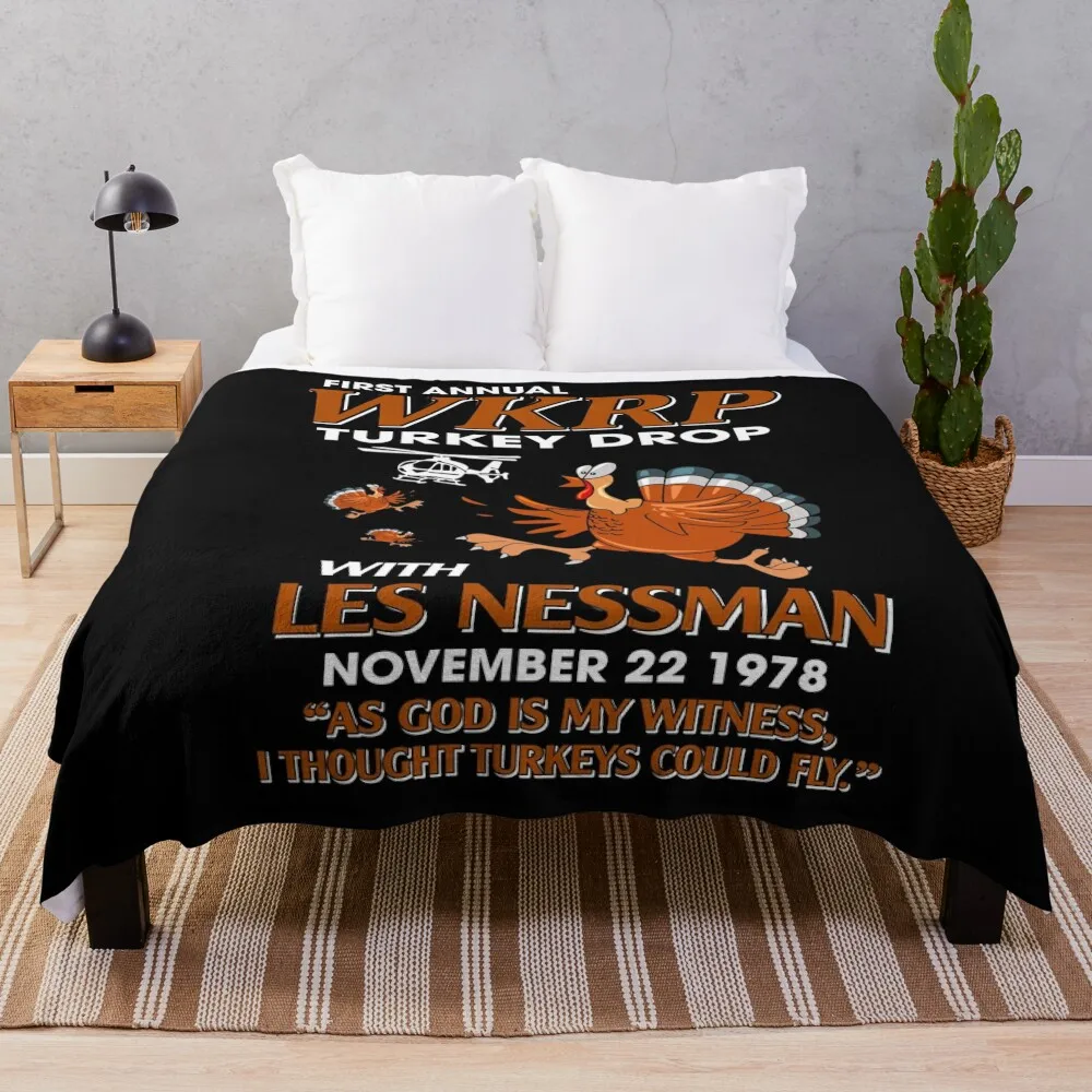WKRP Турция Drop с Les Nessman - Одеяло на День Благодарения Декоративные одеяла Хэллоуин