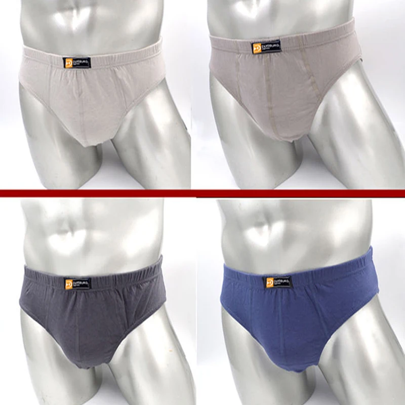6Pcs Men's Underwear Briefs Cotton Waist Underwear Loose Plus Size Fat Youth Breathable Underpants.