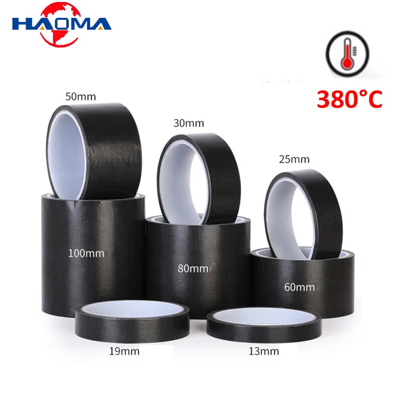 

10Meters Black/White 380°C PTFE High Temperature And Scald Resistant Insulation Cloth For Sealing Machine 0.13/0.18mm