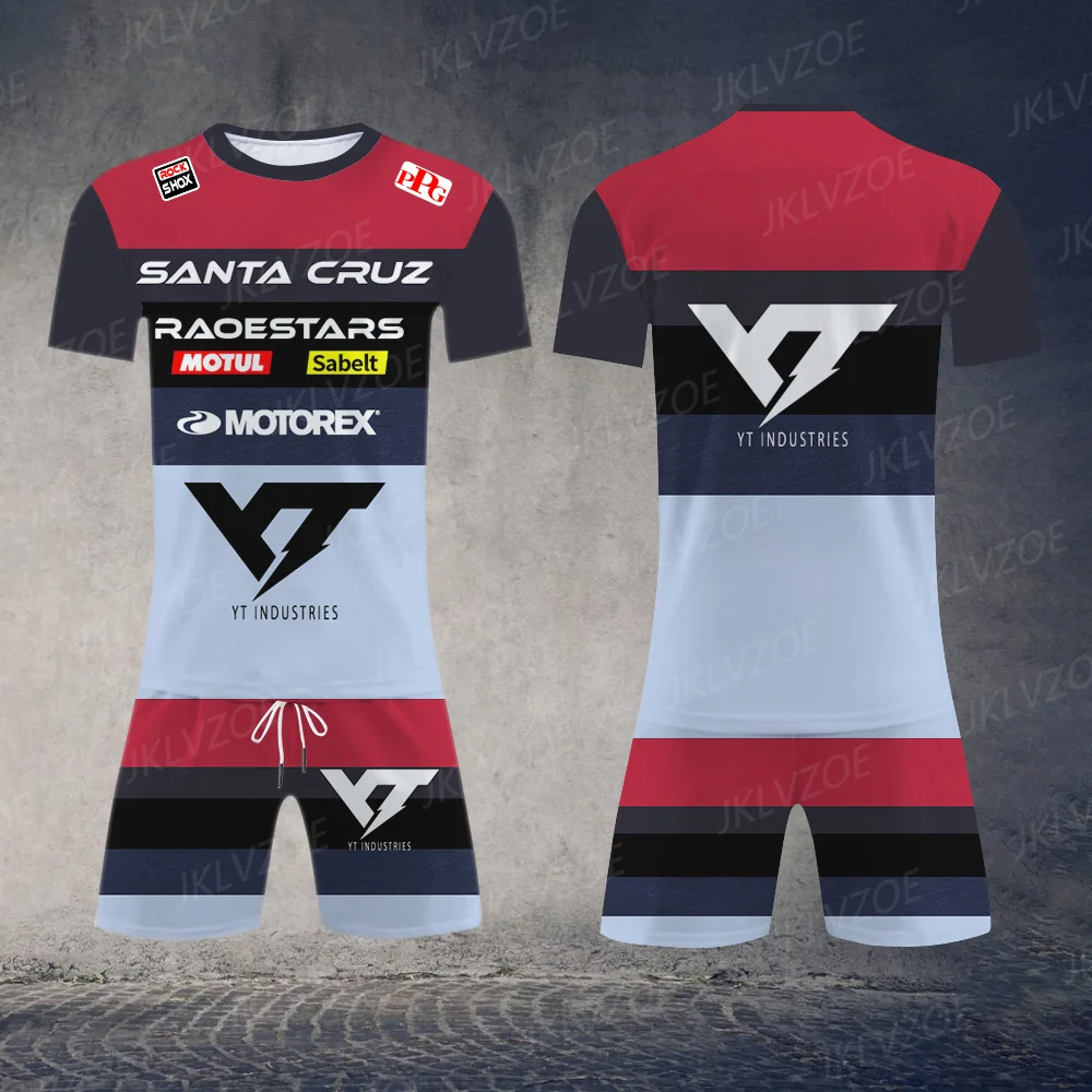 

Summer Men's T Shirt Santa Cruz Tracksuits Casual Tshirt Man Short Set Two Piece O Neck Sportswear Man Clothing Fitness Suit