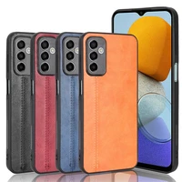for samsung galaxy m23 case route calfskin soft edge pu leather hard phone cover for galaxy m 23 sm m236bds sm m236qds case