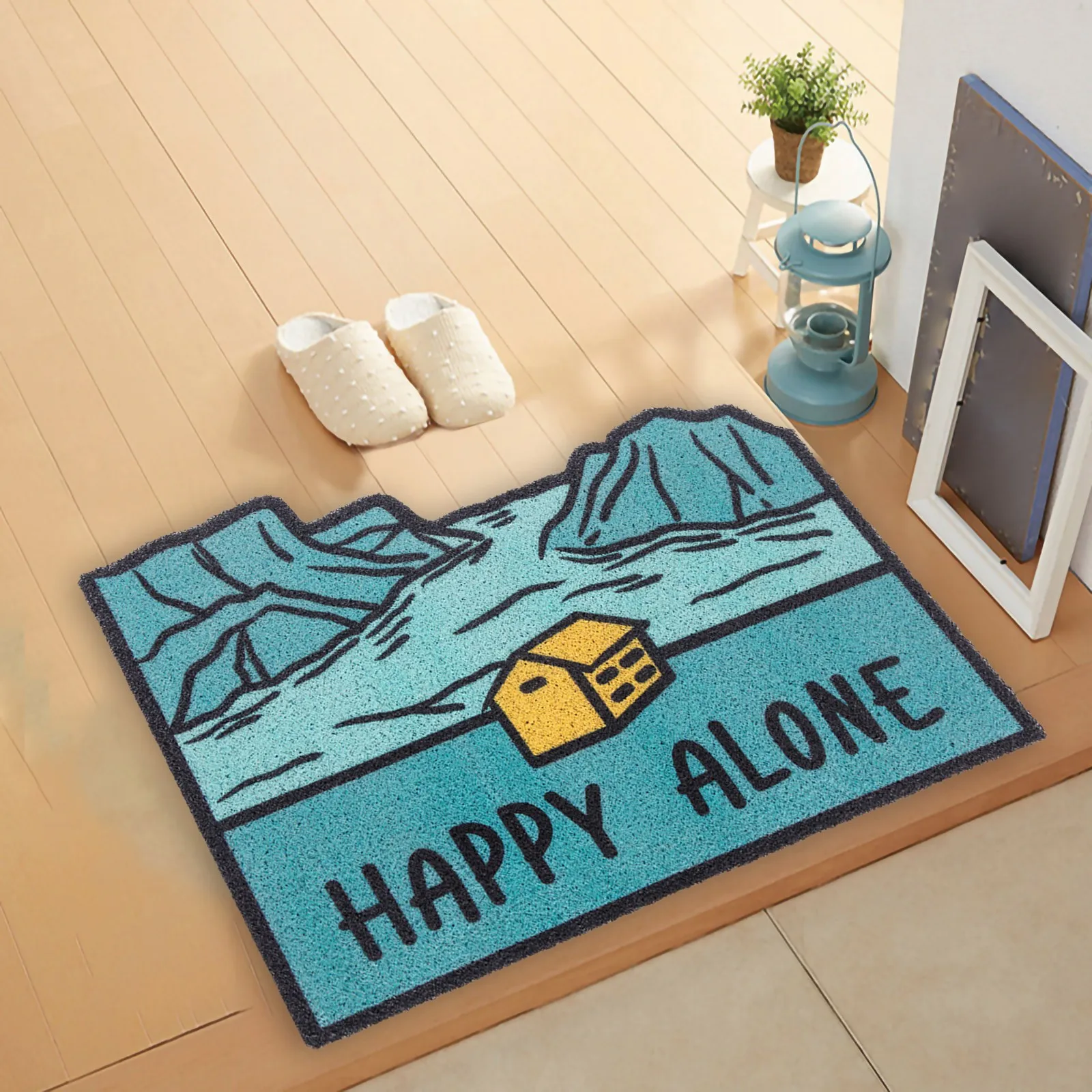 

Забавный Коврик для пола, домашний Коврик для двери с проволочным кольцом, нескользящий дверной коврик, водонепроницаемый коврик для двери,...