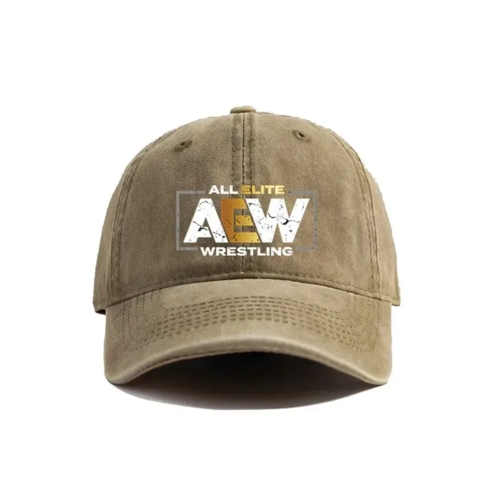 Фото All Elite AEW Wrestling AEW Бейсболка Летние потертые шляпы для папы Мужские уличные регулируемые хлопковые кепки Защита от солнца на открытом воздухе №4