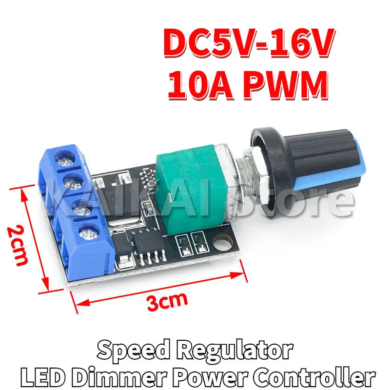 Yüksek doğrusallık 5V 9V 12V 10A PWM DC Motor hız kontrolörü LED Dimmer karartma modülü ayarlanabilir hız regülatörü kontrol anahtarı
