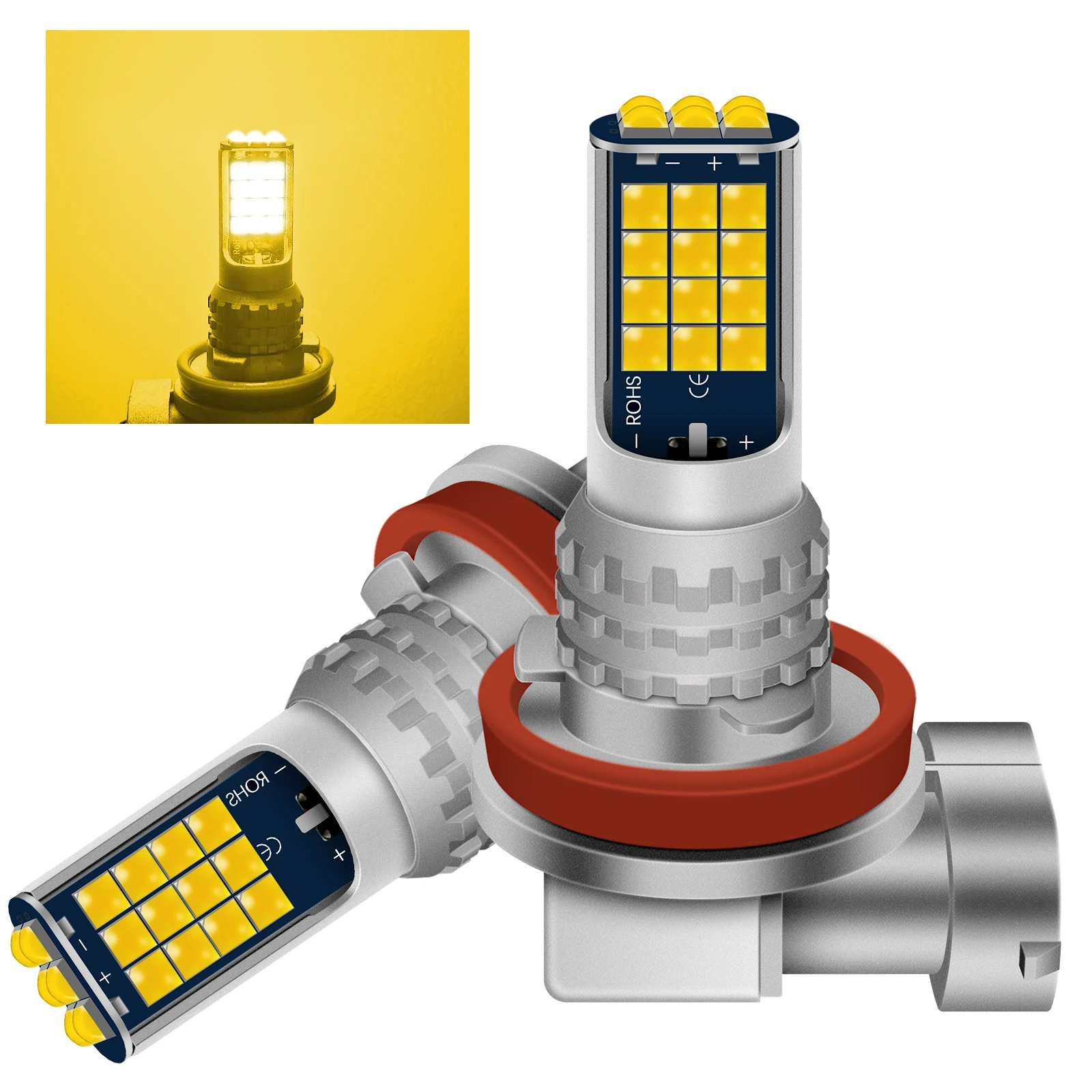 Fenikso светодиодный H1 H3 H7 H8 H11 HB3 HB4 белый/желтый автомобильные аксессуары