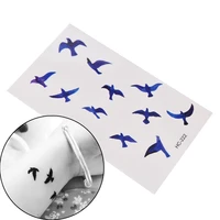 1 sheet bird design remove fake tattoo sticker body art flash waterproof temporary tattoos stickers for men women