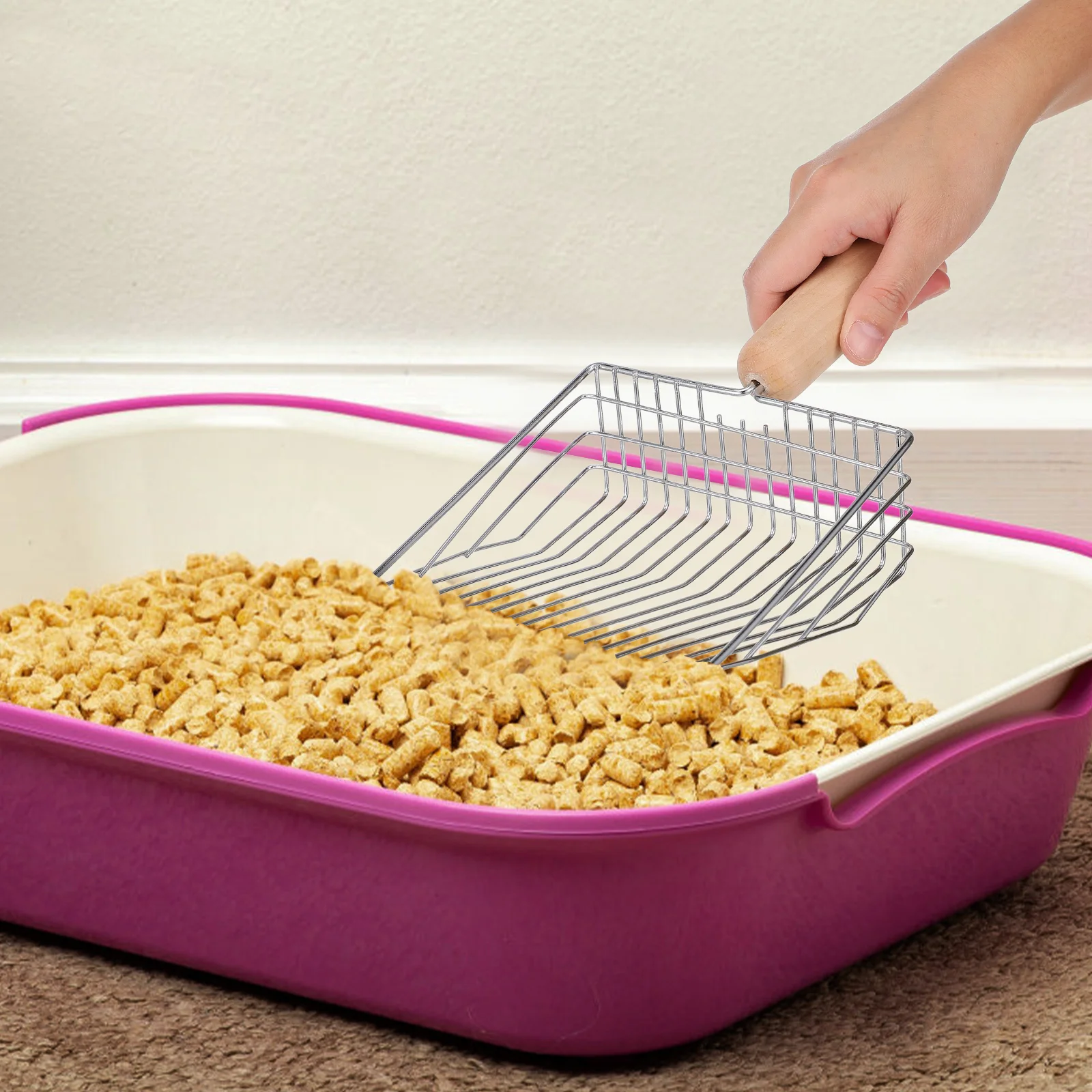 Совок для кошачьего туалета портативный совок просеивания домашних животных