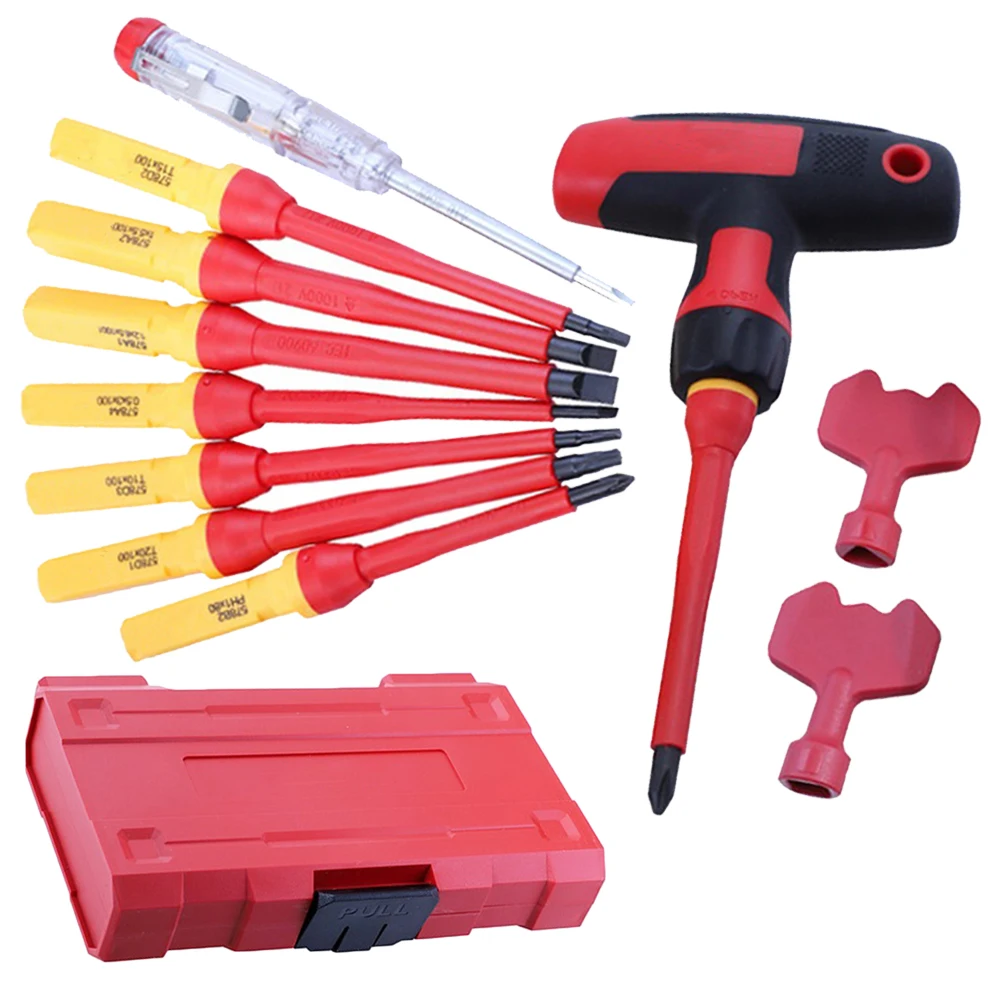 1000 В Т-образная изолированная крестовая отвертка для электрика