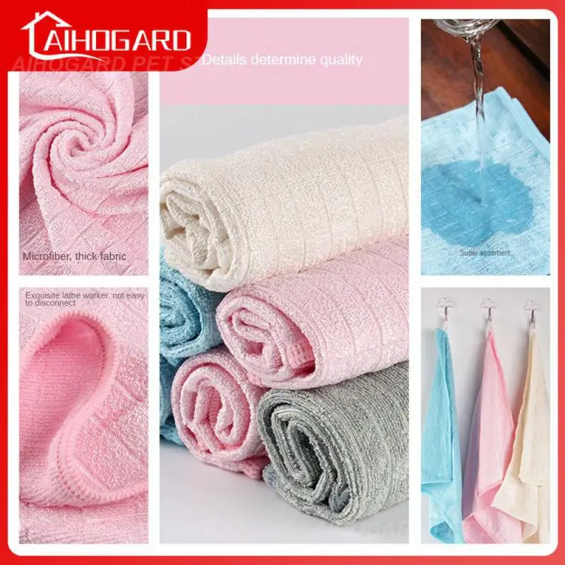 

Light Grid Reusable Home Dishwashing Towel Water Absorption Dishcloth Cloth Set Kitchen Cleaning Tools 40x30cm Microfiber