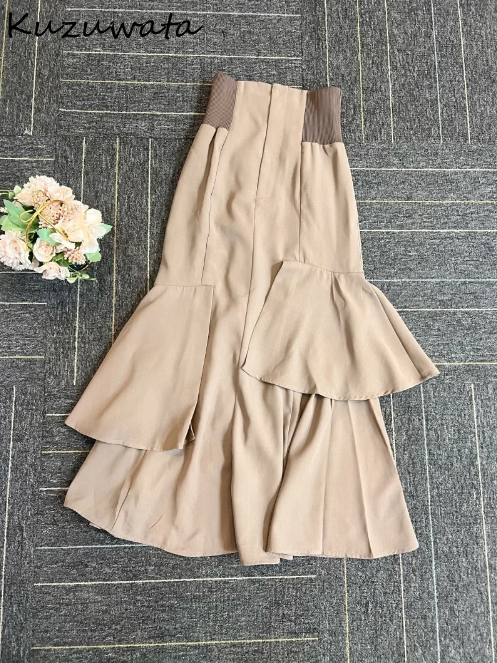 Юбка Kuzuwata женская с высокой талией универсальная облегающая Повседневная