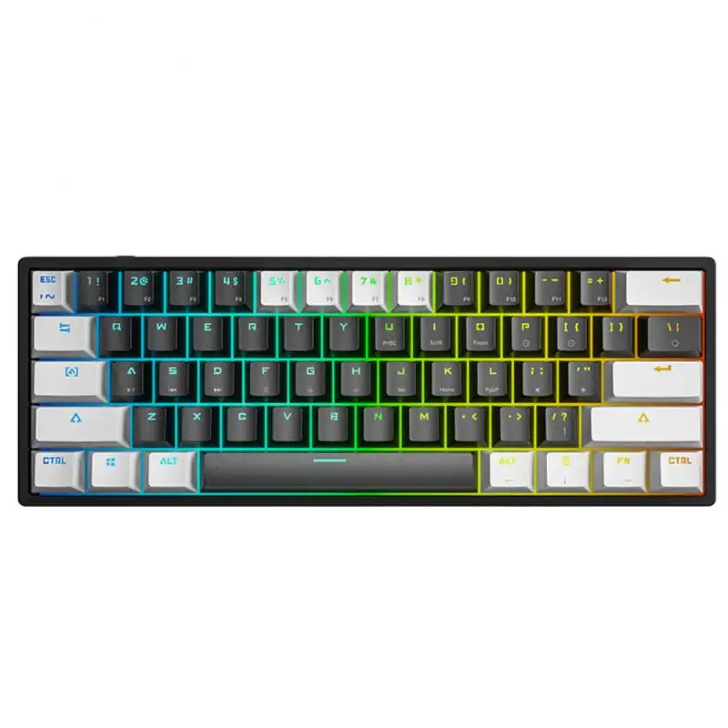 K620 мини игровая механическая клавиатура 61 клавиша RGB Hotswap тип-c Проводная игровая клавиатура ABS Keycaps 60% эргономичные клавиатуры