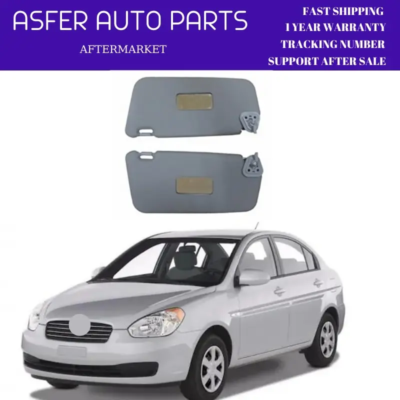 Hyundai Accent Era 2006-2012 İnterior güneşlik sol sağ 2 adet Set gri yüksek kalite ile makyaj aynası Oem 85220-1E020OR
