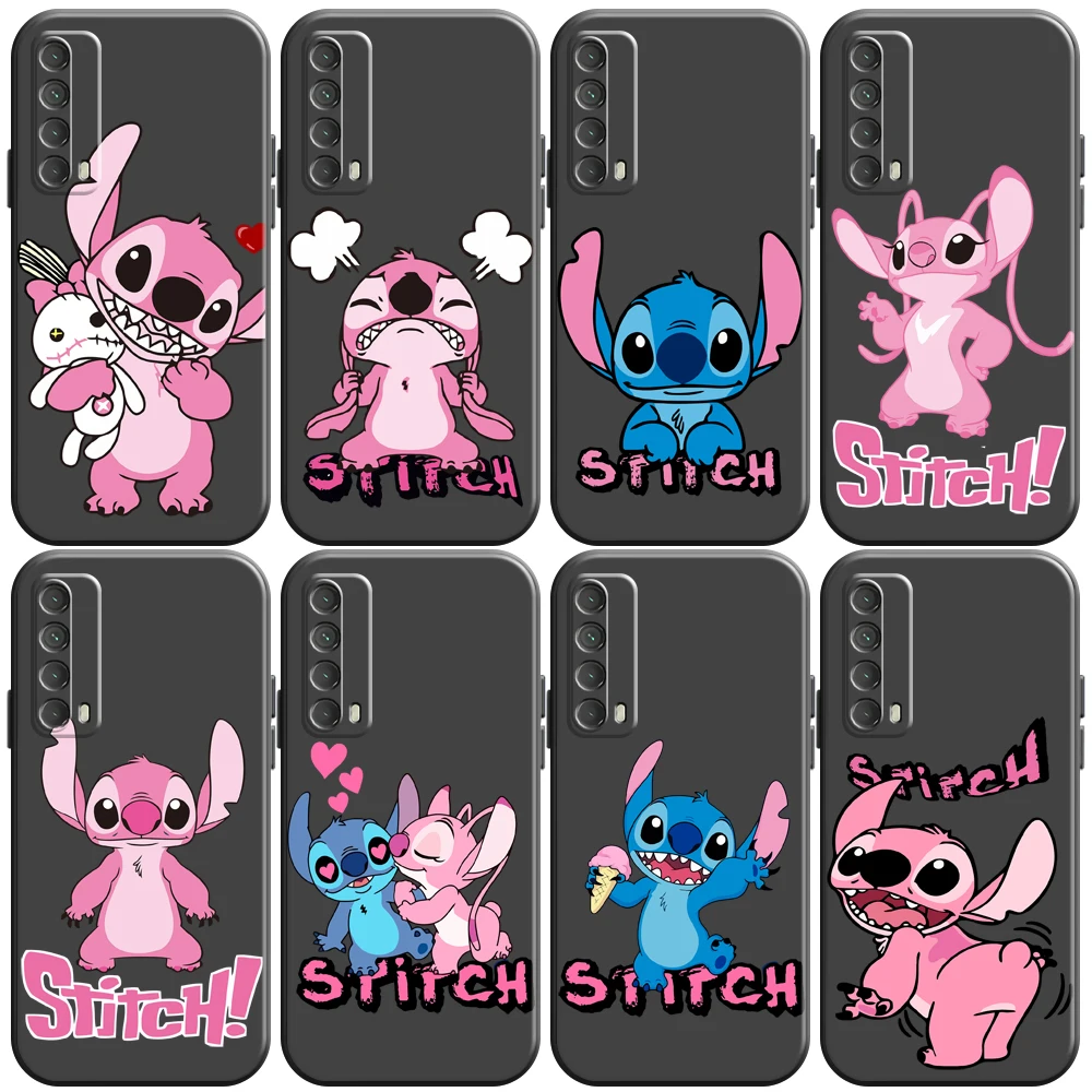 

Disney Stitch Cartoon Phone Case For Huawei Honor 7 8 9 7A 7X 8X 8C V9 9A 9X 9 Lite 9X Lite Liquid Silicon Soft Black Funda