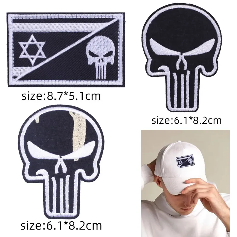 

Punisher Punish Skull Embroidered Patches Clothing Thermoadhesive Patches Military Tactical Patch on Clothes Badges for Backpack