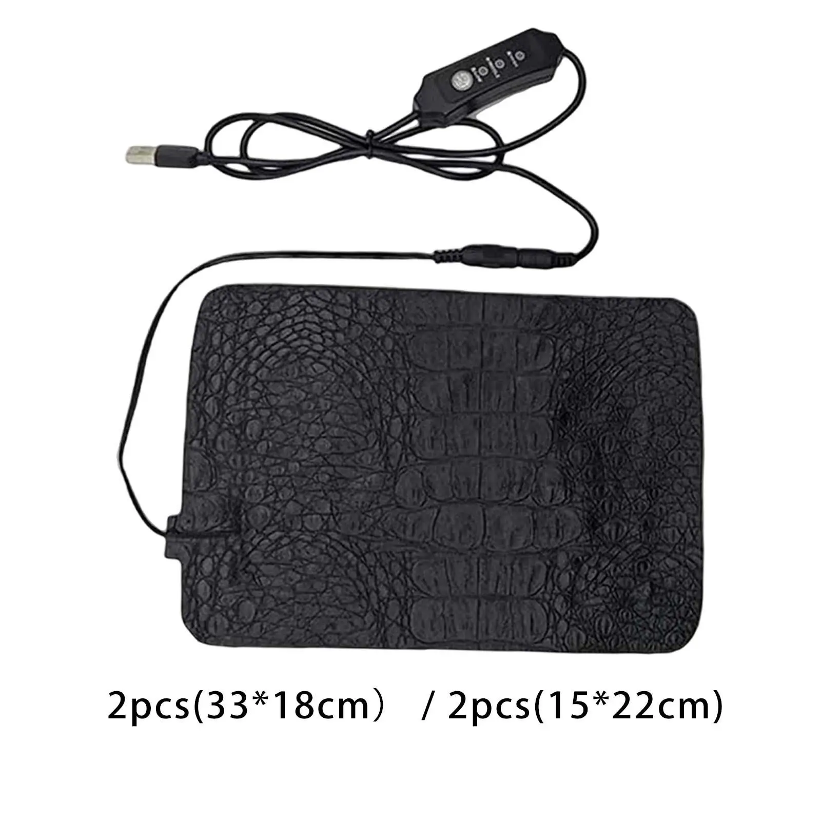 

2 Pieces PU Heating Pets Pad Cushion for Cats Dogs Anti Slip Bottom Animals