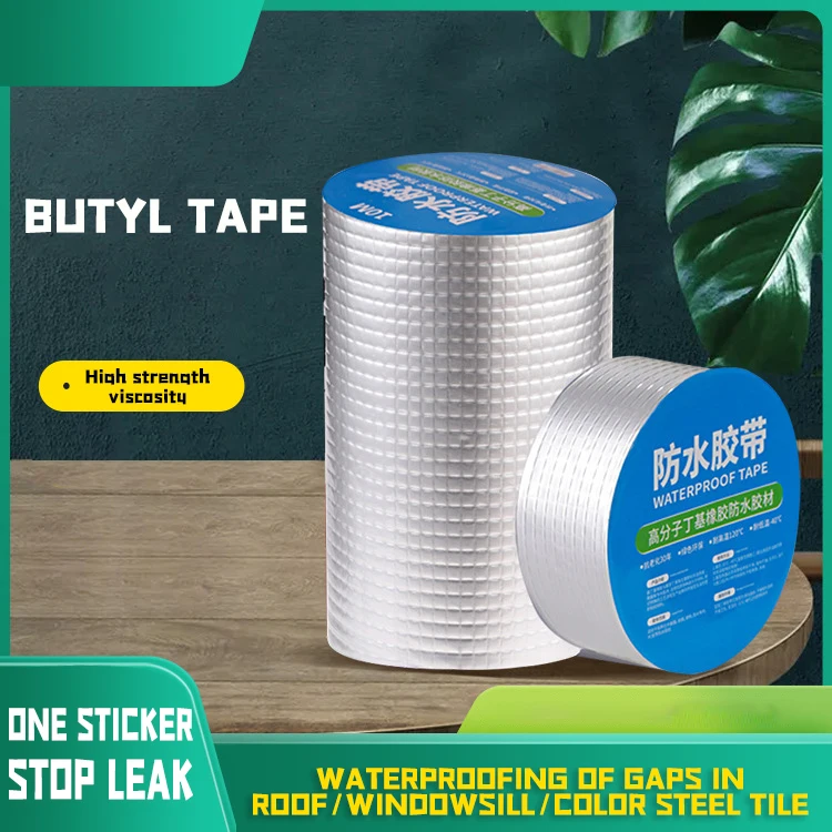 

Super Strong Waterproof Tape Aluminum Foil Butyl Rubber Stop Leaks Seal Repair Tape Self Adhesive For Roof Hose Repair Flex Tape