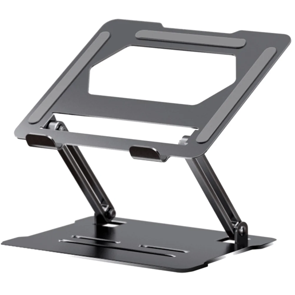 

Laptop Computer Stand Riser Portable Notebook Holder Adjustable Desk Metal Foldable Mount Elevator Desktop Cooling Tray
