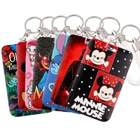kkz014 100 style disney handheld portable keychain card holder for bank card id card bus card holders jewelry fashion kids gifts