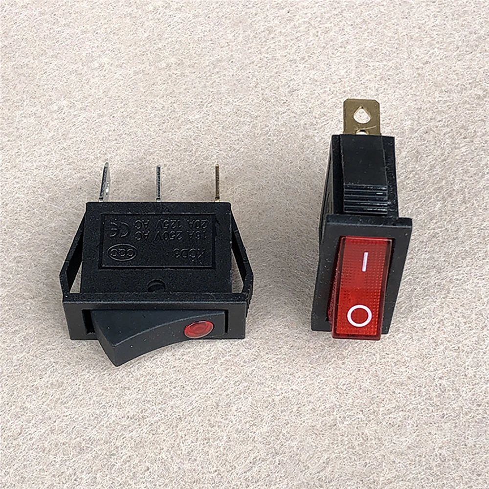

Professional Rocker Switch with Led Indicator for Electric Steam Iron 3-Plug KCD3 AC250V 16A/ 125V 20A Power Switch