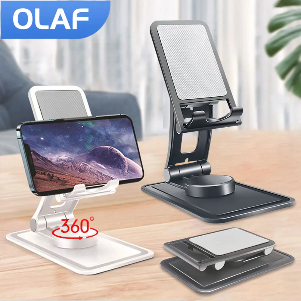 

Держатель для телефона OLAF, вращающийся на 360 градусов, подставка для планшета для iPad, iPhone, Samsung, складной настольный кронштейн