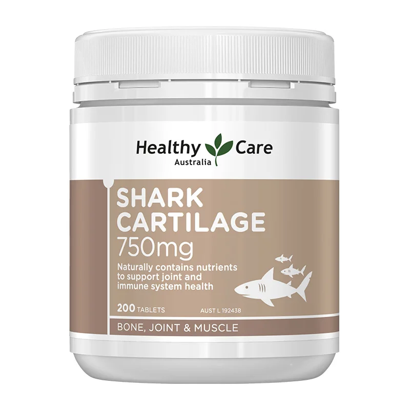 

Healthy Care Shark Cartilage 750mg 200Tablets Chondroitin Bone Joint Mobility Cushioning Lubrication Repair Muscle Comfort