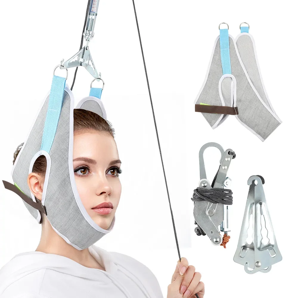 

Neck Cervical Traction Kit Adjustable Hanging Neck Posture Corrector Stretcher Massager Health Neck Care Brace Support Tool