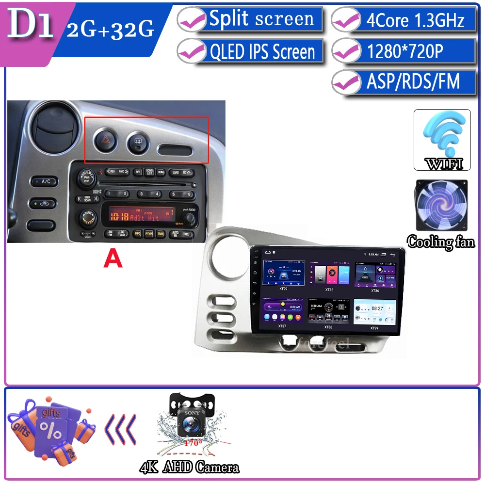 

Android 15 для Toyota Matrix E130 E140 2002 2003 2004 2005 2006, мультимедийный DVD-навигатор, GPS-плеер, автомобильный монитор Carplay, радио