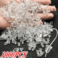 1000pcs round silicone rubber earring backs plug for earring diy parts jewelry making tools